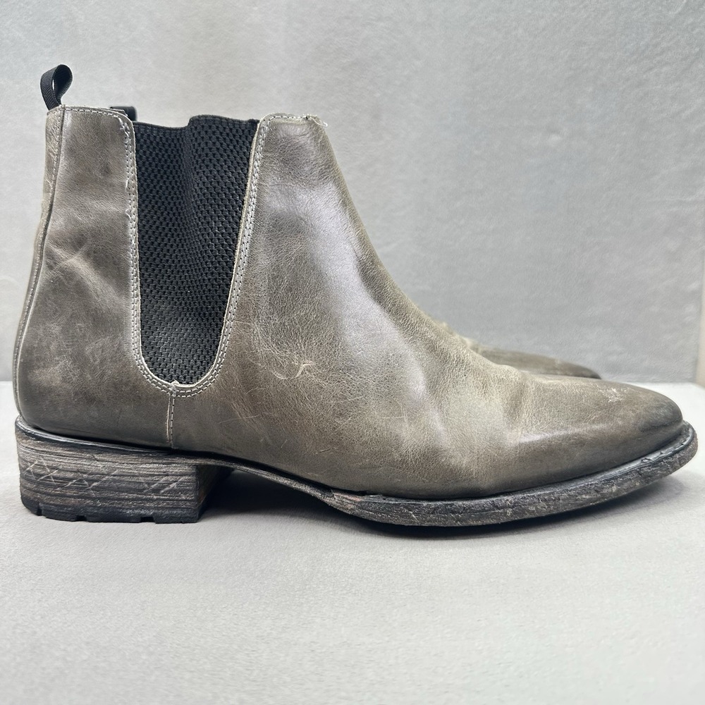 Freebird by Steven Graham Mens Size 10 Chelsea Boots Gray Distressed Leather